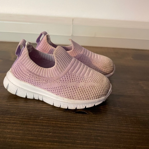 First steps toddler girls size 4 stepping stones purple ombre mesh slip on shoe - Picture 1 of 7